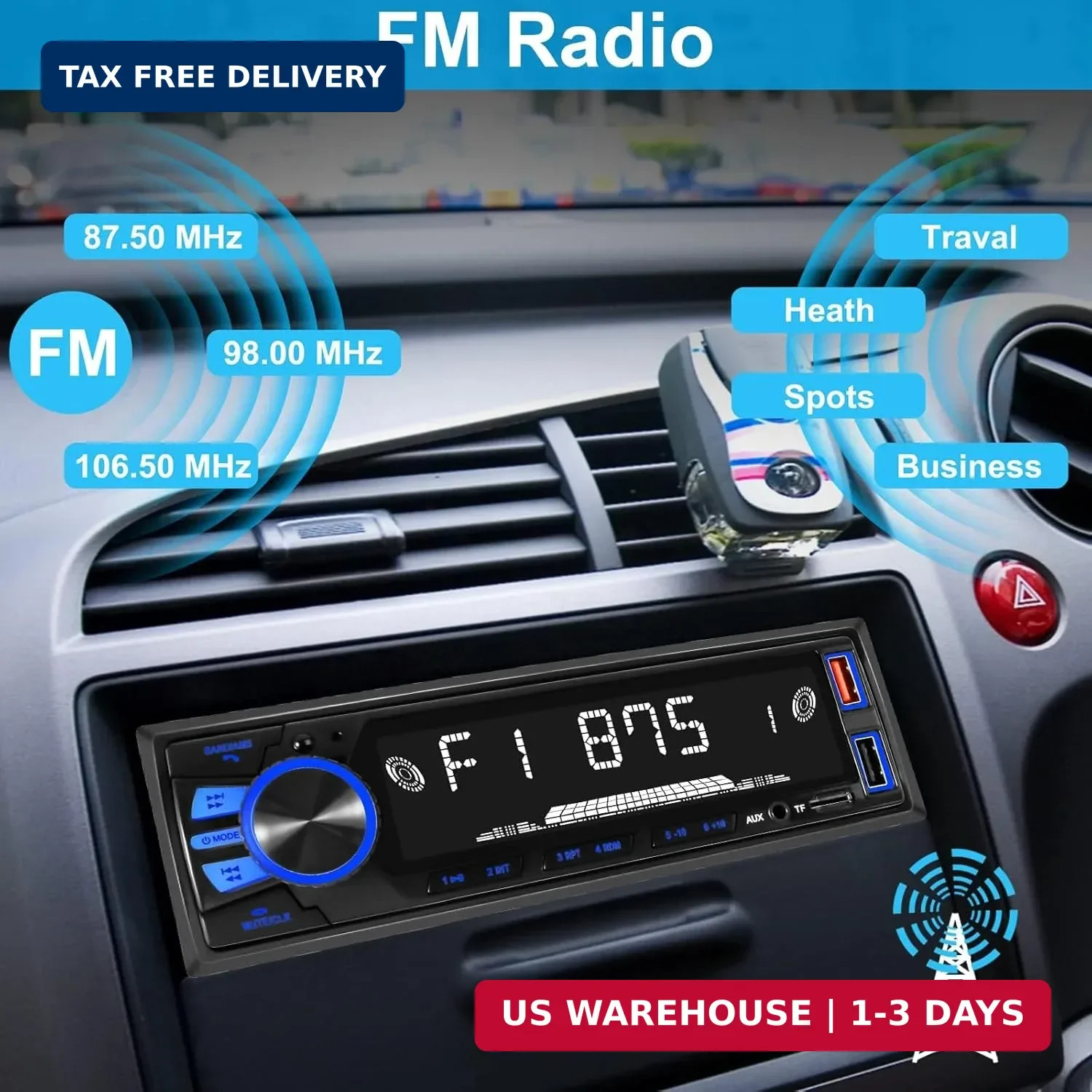 Car Radio Bluetooth Single DIN Car Stereo with Bluetooth,Car Audio with Push to