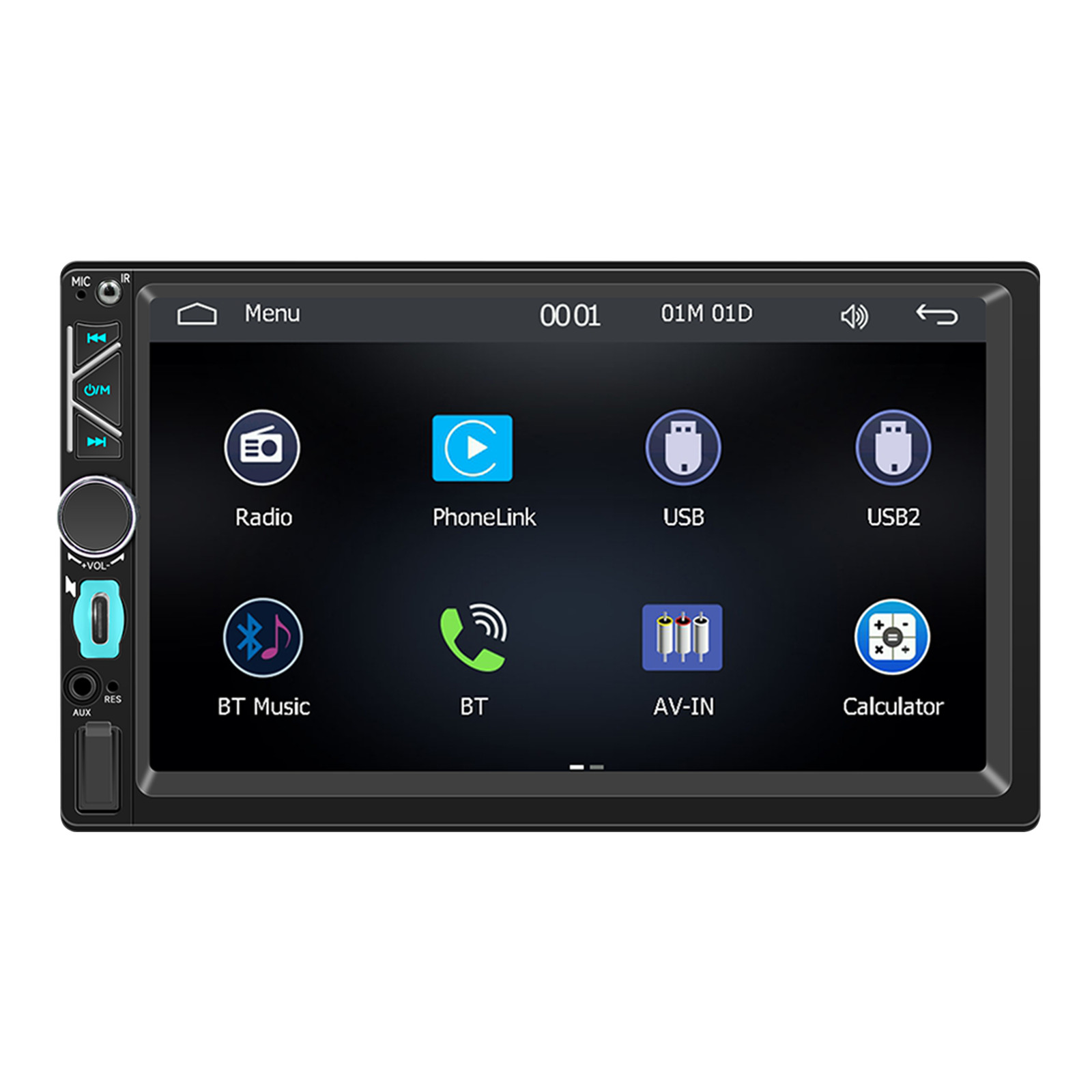 Double DIN 7″ Multimedia Android Auto Carplay Car Stereo Radio GPS Navi HeadUnit