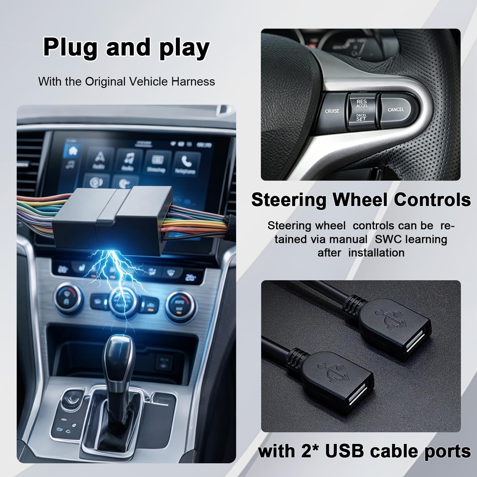 9″ Touchscreen Wireless Carplay & Android Auto Stereo for 2006-2011 Honda Civic