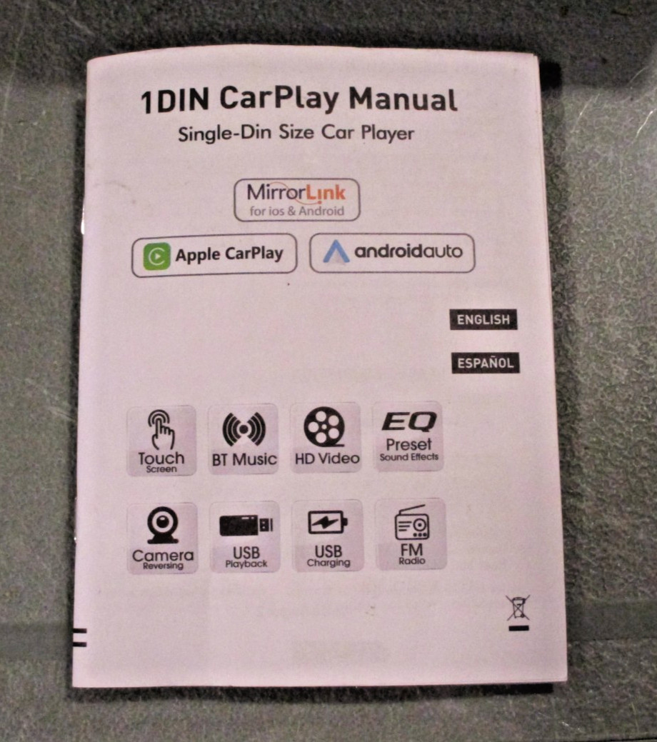 5 Inch Single Din Car Stereo Radio Player Carplay/ Android Auto CAMERA+REMOTE