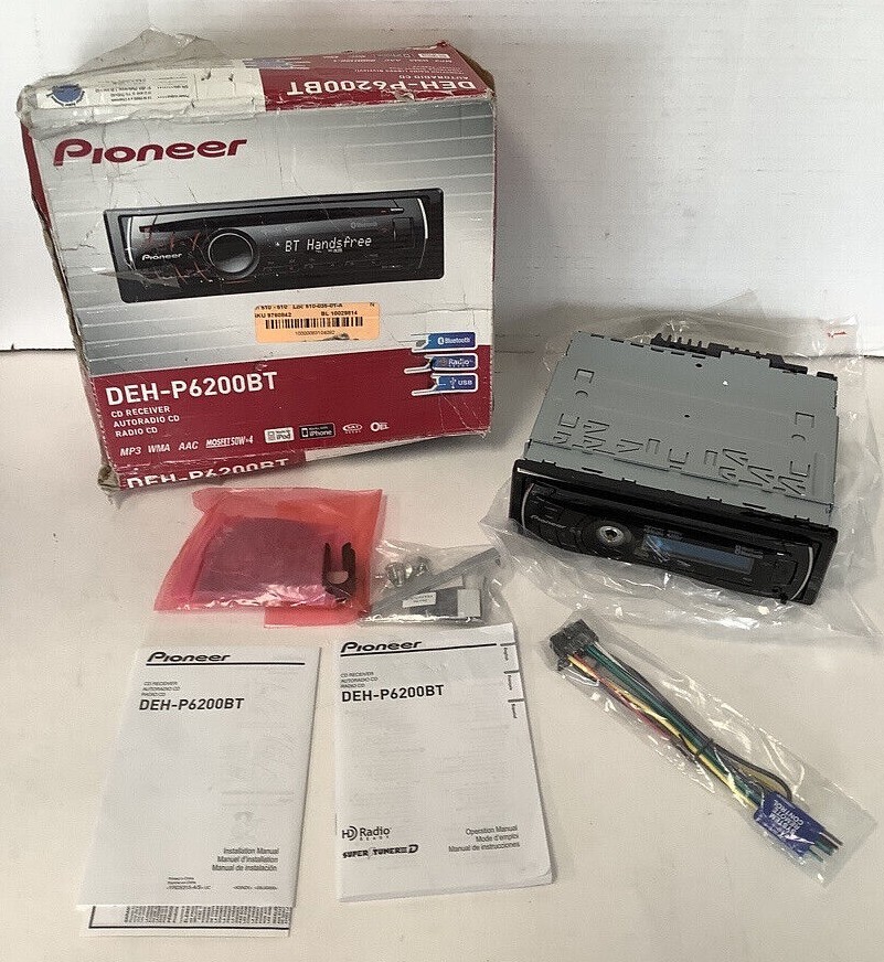 Pioneer DEH-P6200BT CD Player/USB Built-In Bluetooth Black In-Dash Receiver