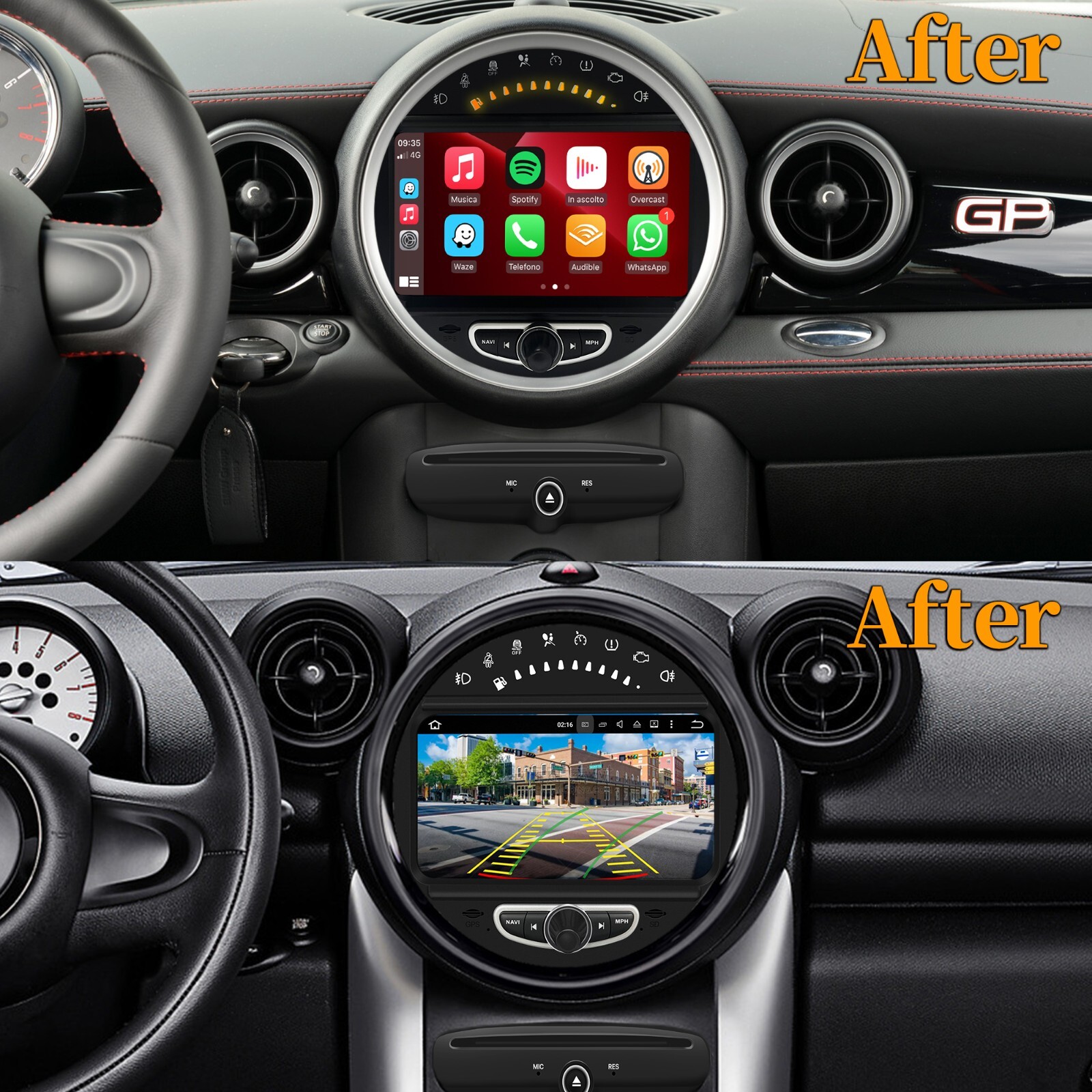 Android Stereo Touch screen For BMW Mini Cooper R56 R57 R58 Upgrade 256G ForUSA