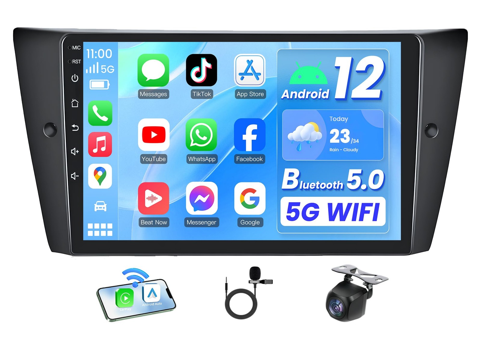 8core for 2005-2011 BMW3 E90 325i 328i CarPlay Android Car Stereo Radio 1280*800