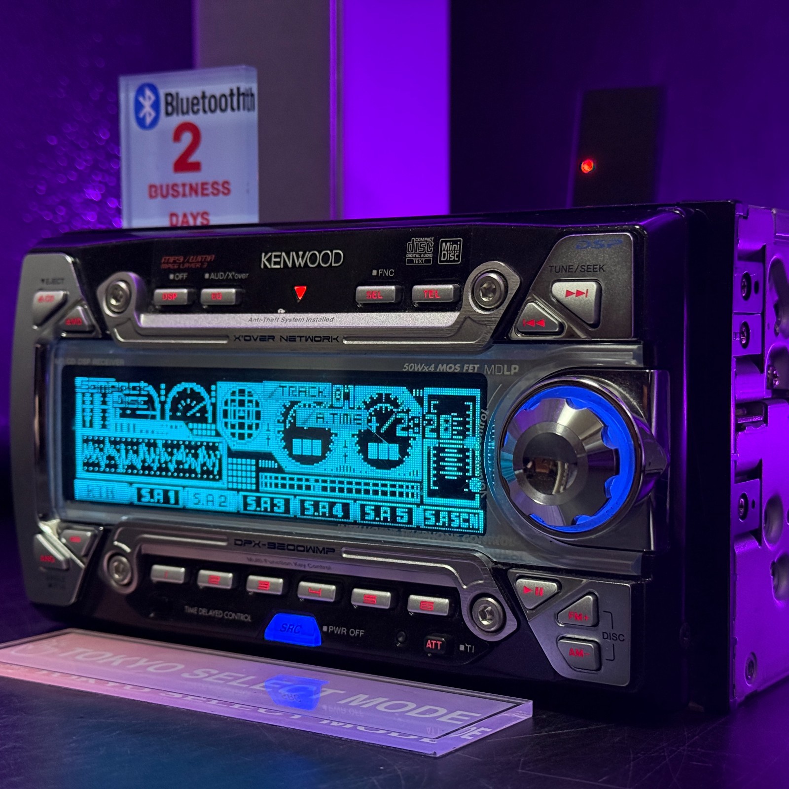 Kenwood DPX-9200WMP 2DIN Car Audio CD MD Player Added Bluetooth JDM DSP In Stock