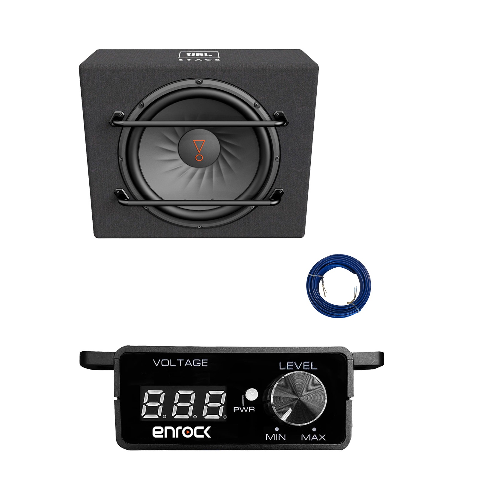 JBL 12″ 1000 Watt Car Audio Subwoofer Enclosure, Bass Knob with Wire