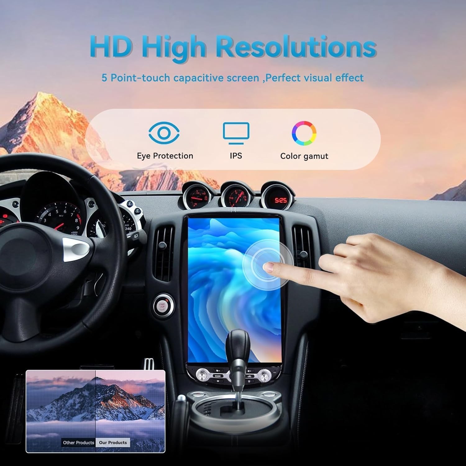 14.5″ Tesla Style Android 13 Radio For Nissan 370Z 2005-2019 CarPlay GPS 8G+128G