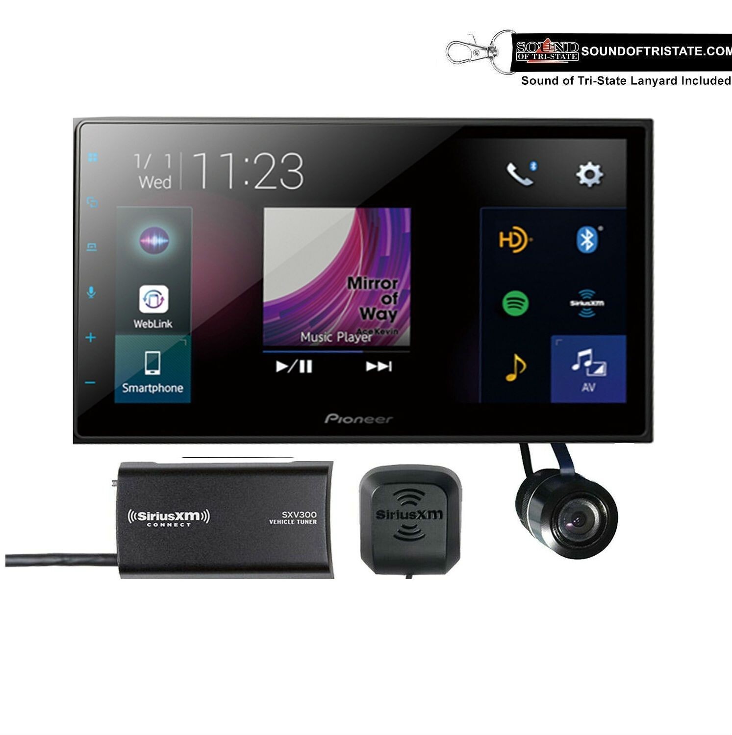 Pioneer DMH2660NEX Receiver w/SiriusXM & Bullet Style Backup Cam (Refurbished)