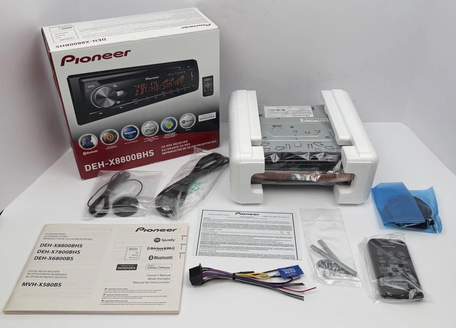 Pioneer DEH-X8800BHS CD RDS Receiver Car Stereo HD Radio – NEW Unused/Open Box