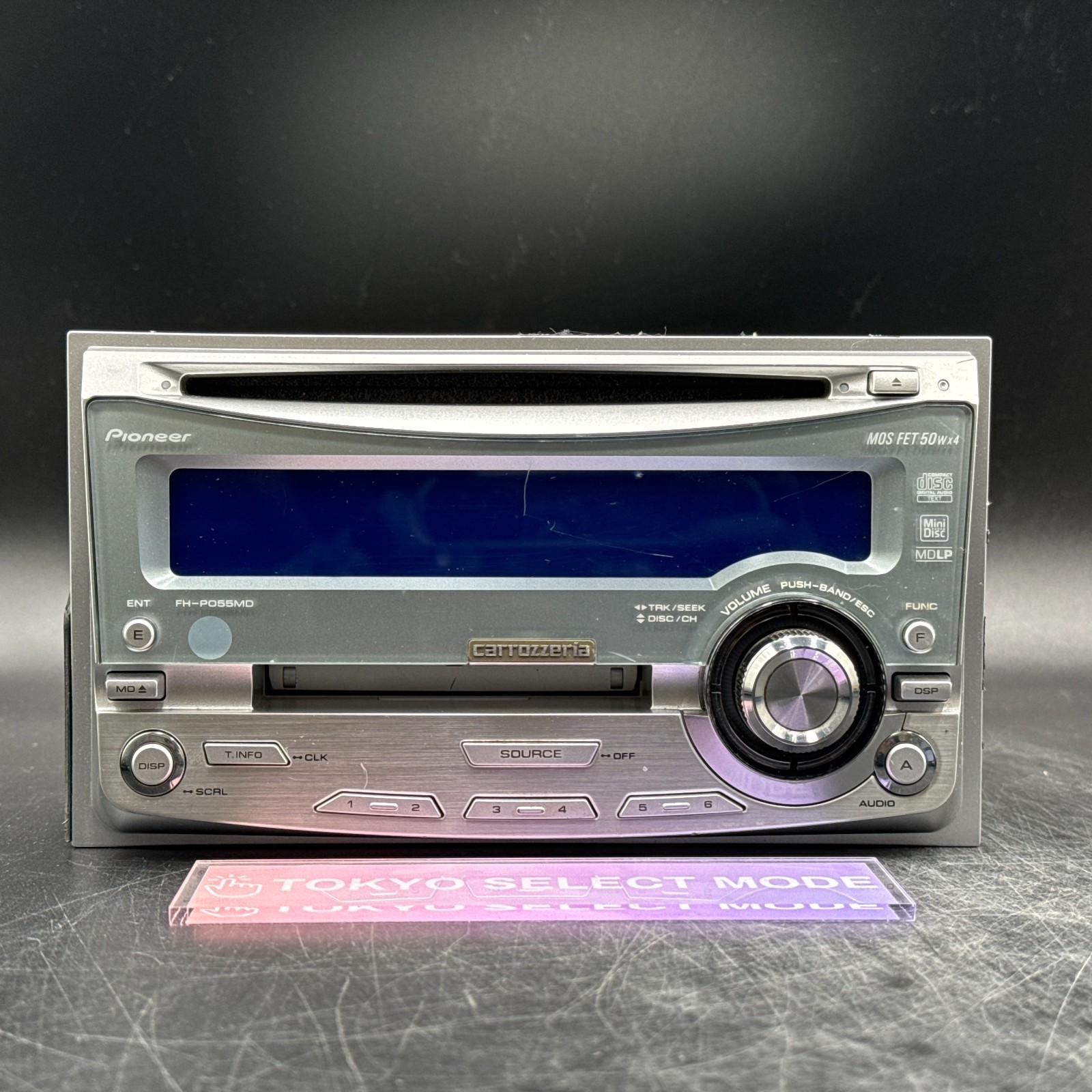 Pioneer Carrozzeria FH-P055MD Car Audio CD MD Bluetooth 2DIN Tested In Stock