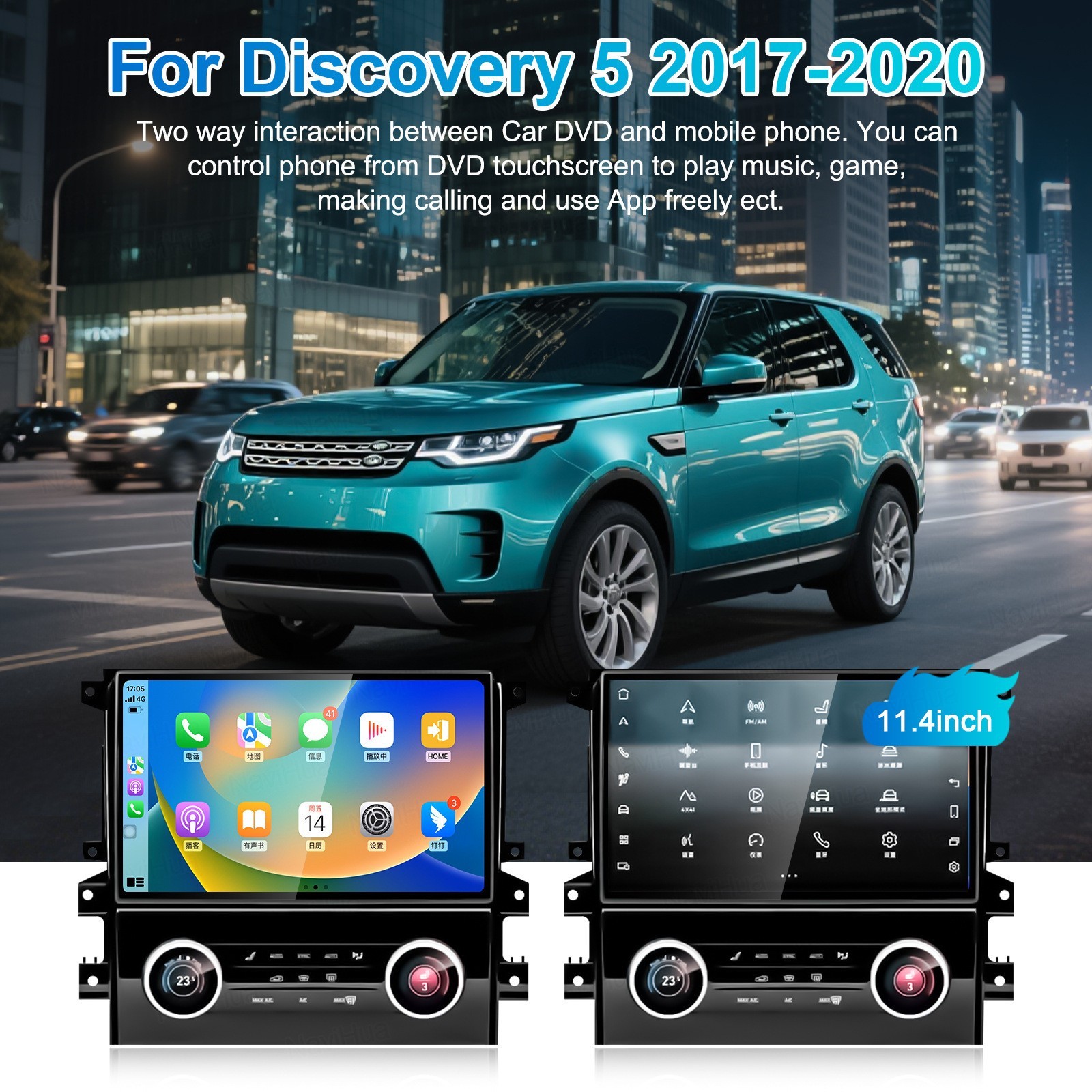 11.4″ For 2017-2020 Land Rover Discovery 256G Car Stereo Radio GPS Apple CarPlay