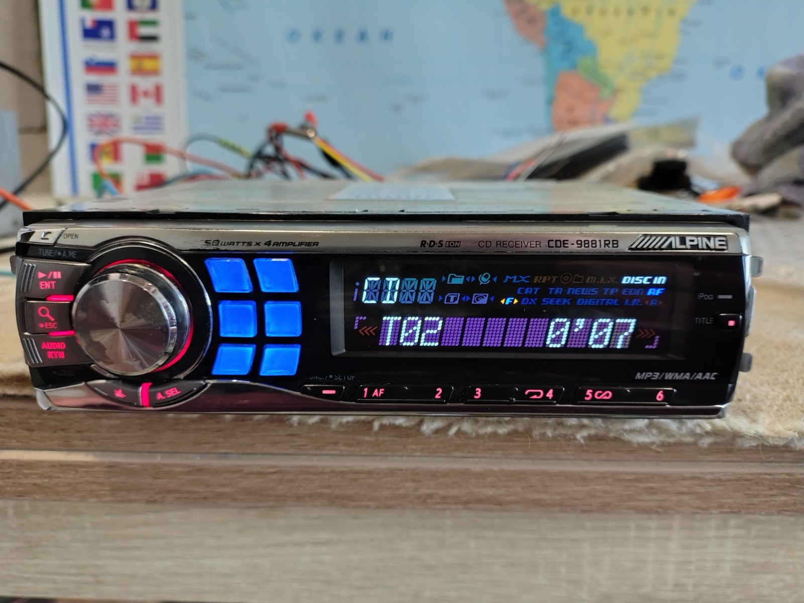 Alpine CDE-9881R BCar Stereo Mobile Media Receiver Fully Working Good Shape