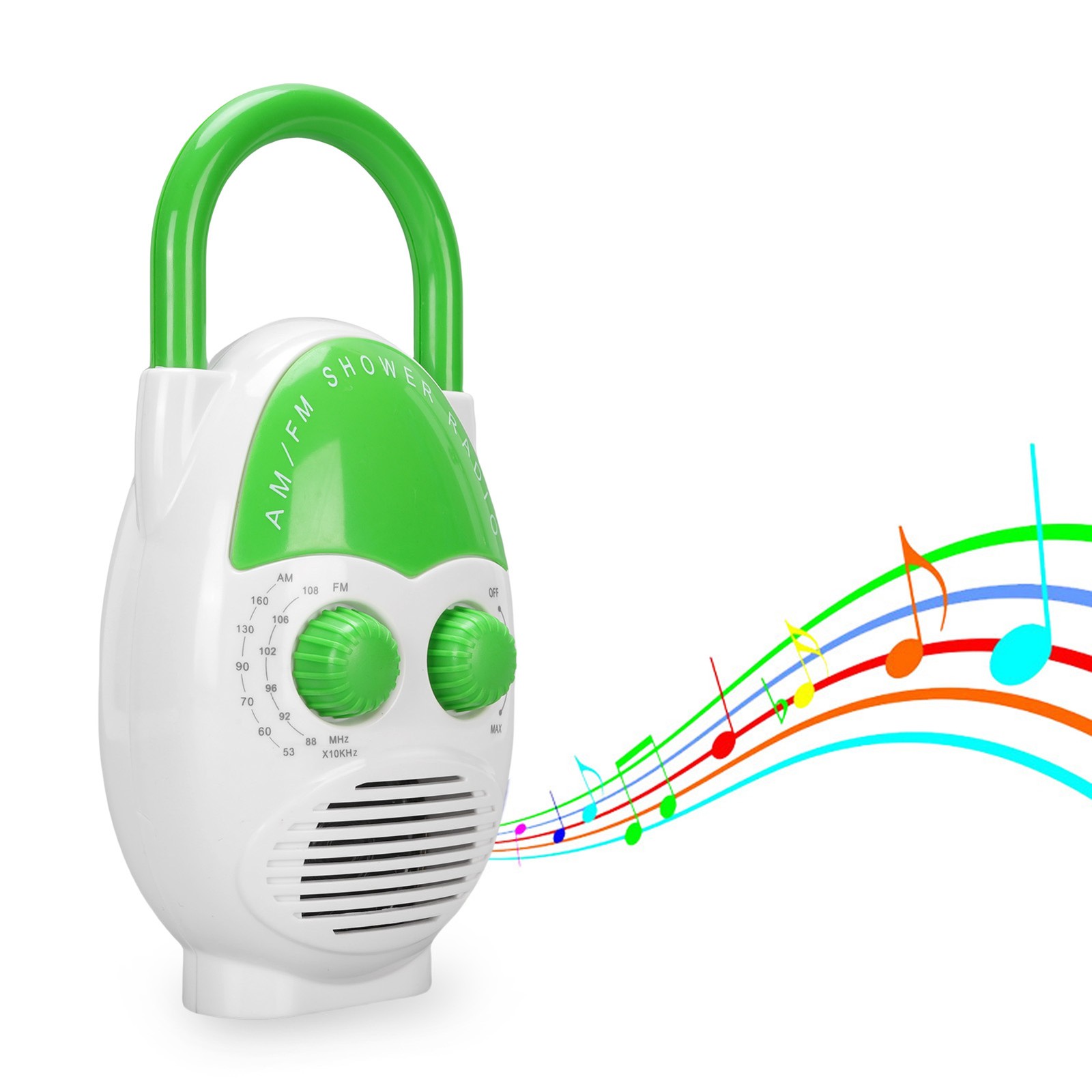 AM FM Radio Adjustable Volume Waterproof For Kitchen Or Bathroom Premium