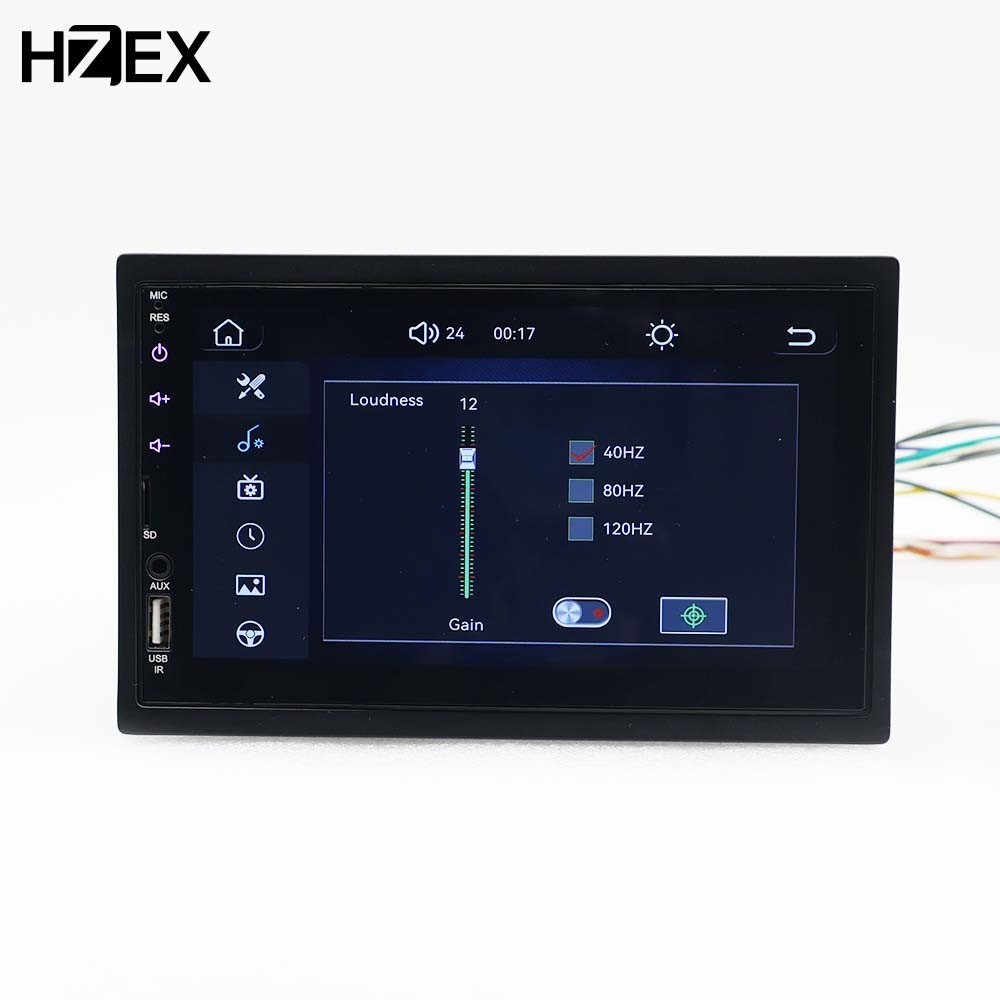 HZX-7CPA 7 Inch Double Din Car Stereo with Wireless Apple CarPlay & Android Auto