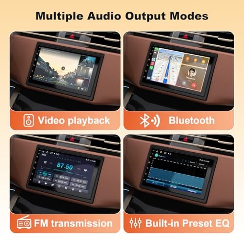 7″ Wireless Double Din Car Stereo with Bluetooth, 7″-Double Din-2G+64G