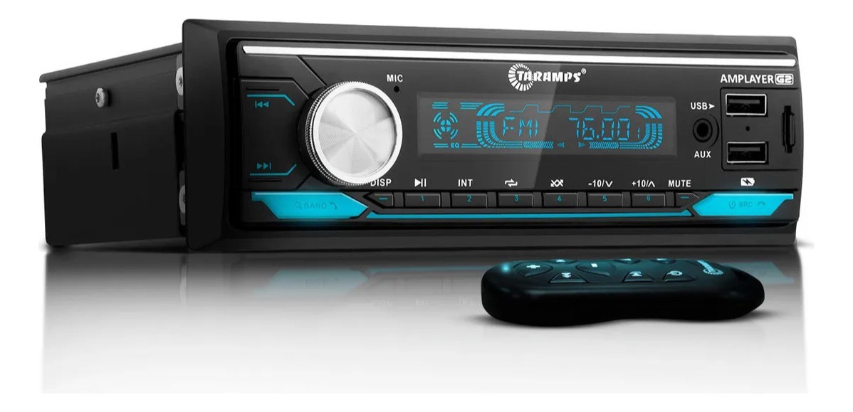 Radio Player Mp3 Taramps Amplayer Bluetooth Usb 400W Rms 4x100W Car Sound Launch