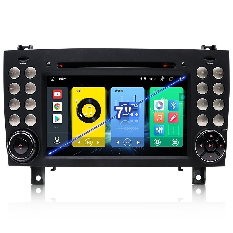 7″ Android 14 CarPlay Radio For Mercedes-Benz SLK R171 04-12 GPS 8+128G Stereo