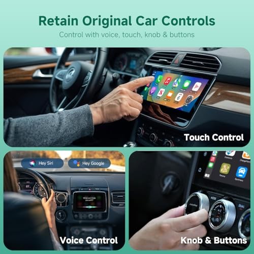 M1-C Wireless CarPlay Android Auto Adapter, Native USB-C Direct USB Type C