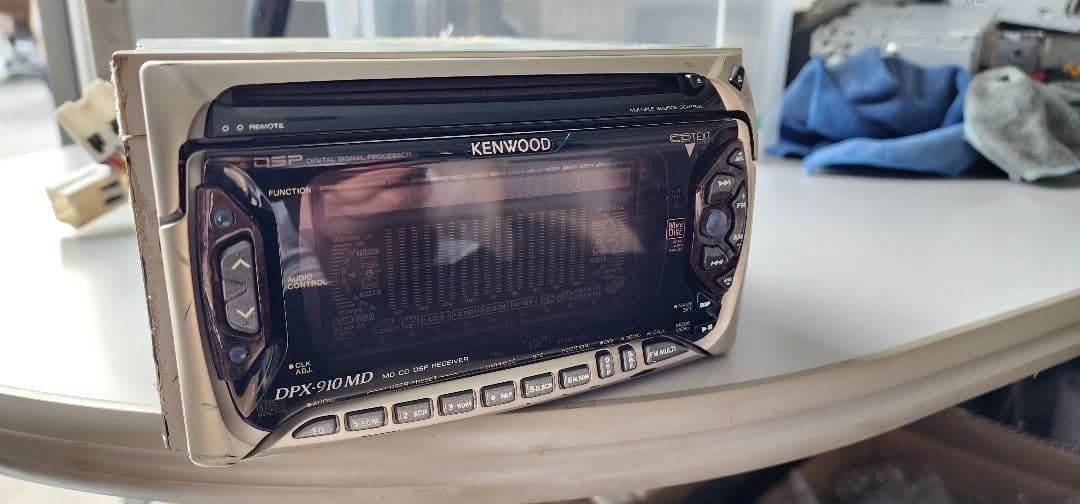 Kenwood DPX-910MD Car Audio 2DIN CD MD Bluetooth Ready DSP JDM Partially working