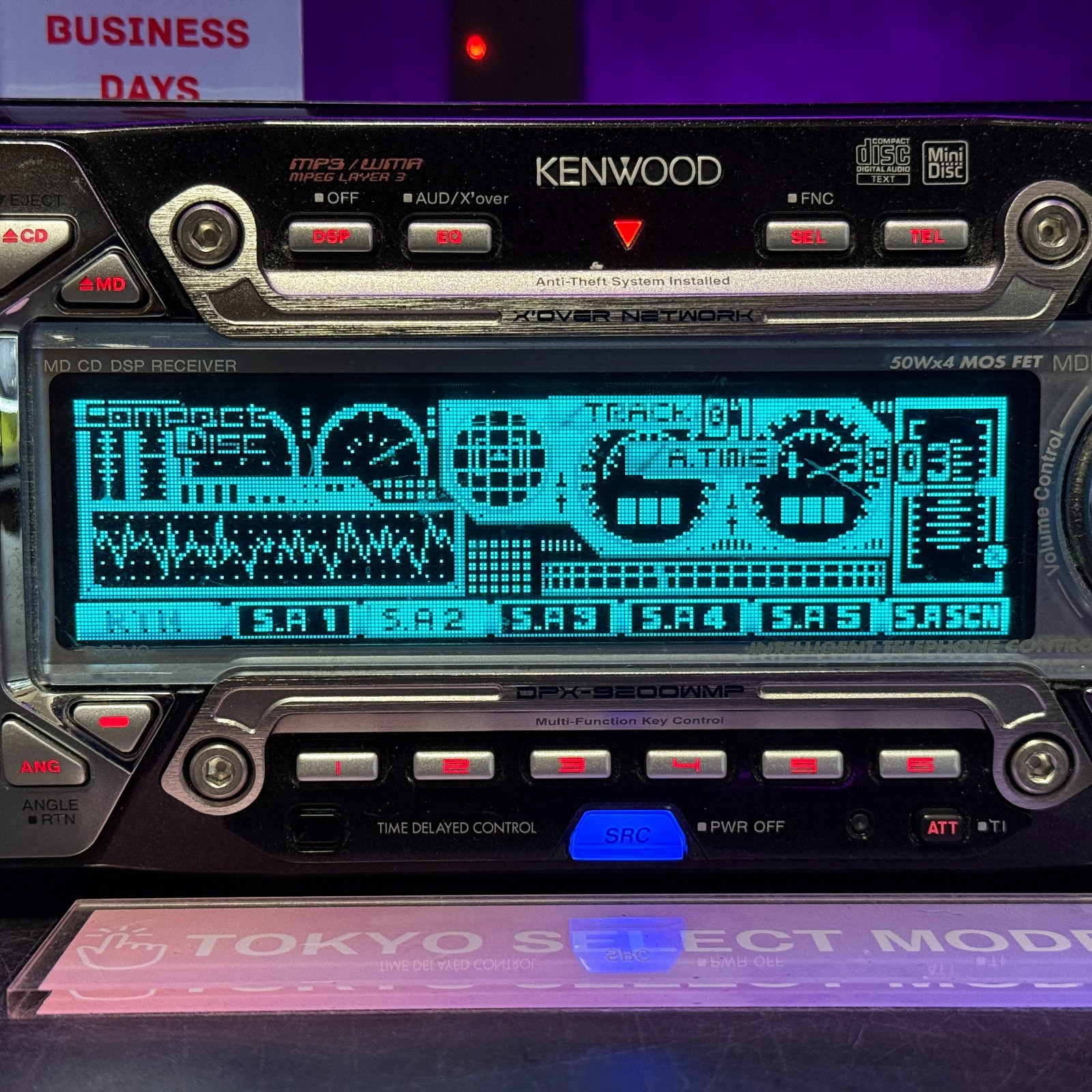 Kenwood DPX-9200WMP 2DIN Car Audio CD MD Player Added Bluetooth JDM DSP In Stock