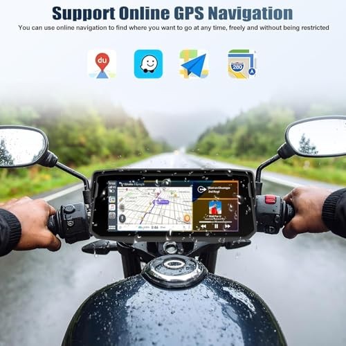 6.86 Inch Motorcycle Carplay Screen with Wireless Carplay & P2-6.86″ IP68