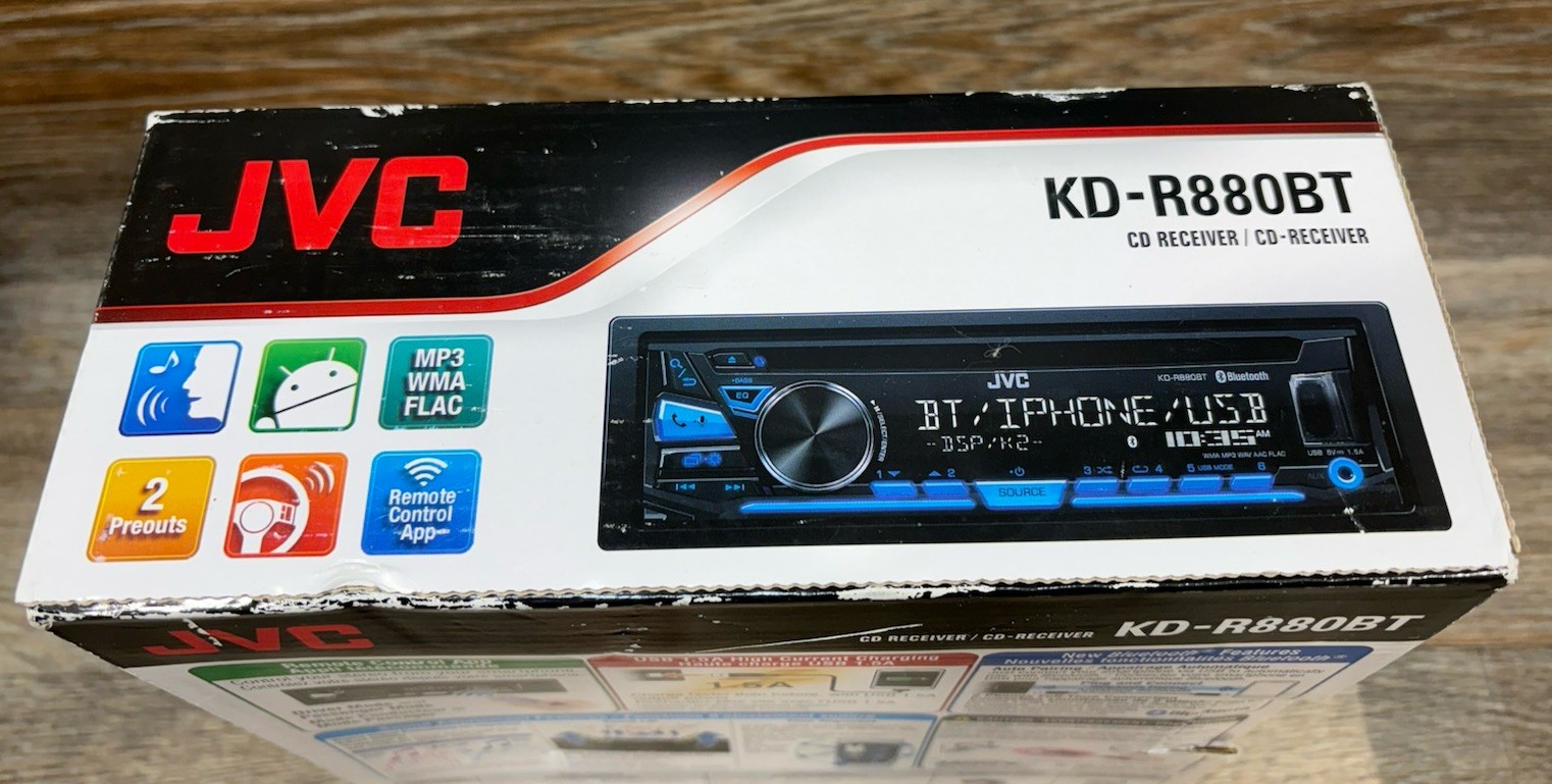 NEW JVC KD-R880BT CD Player Receiver Bluetooth Complete Microphone NOB
