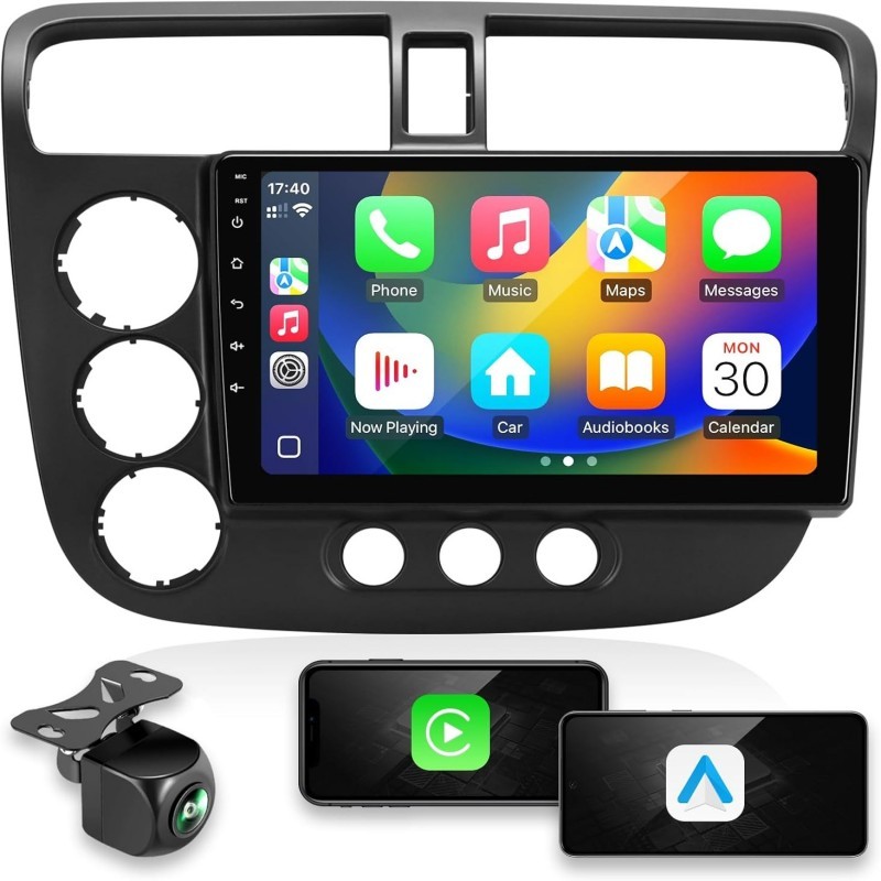 64G Apple CarPlay For 2001-2005 Honda Civic Car Stereo Radio Radio GPS Player
