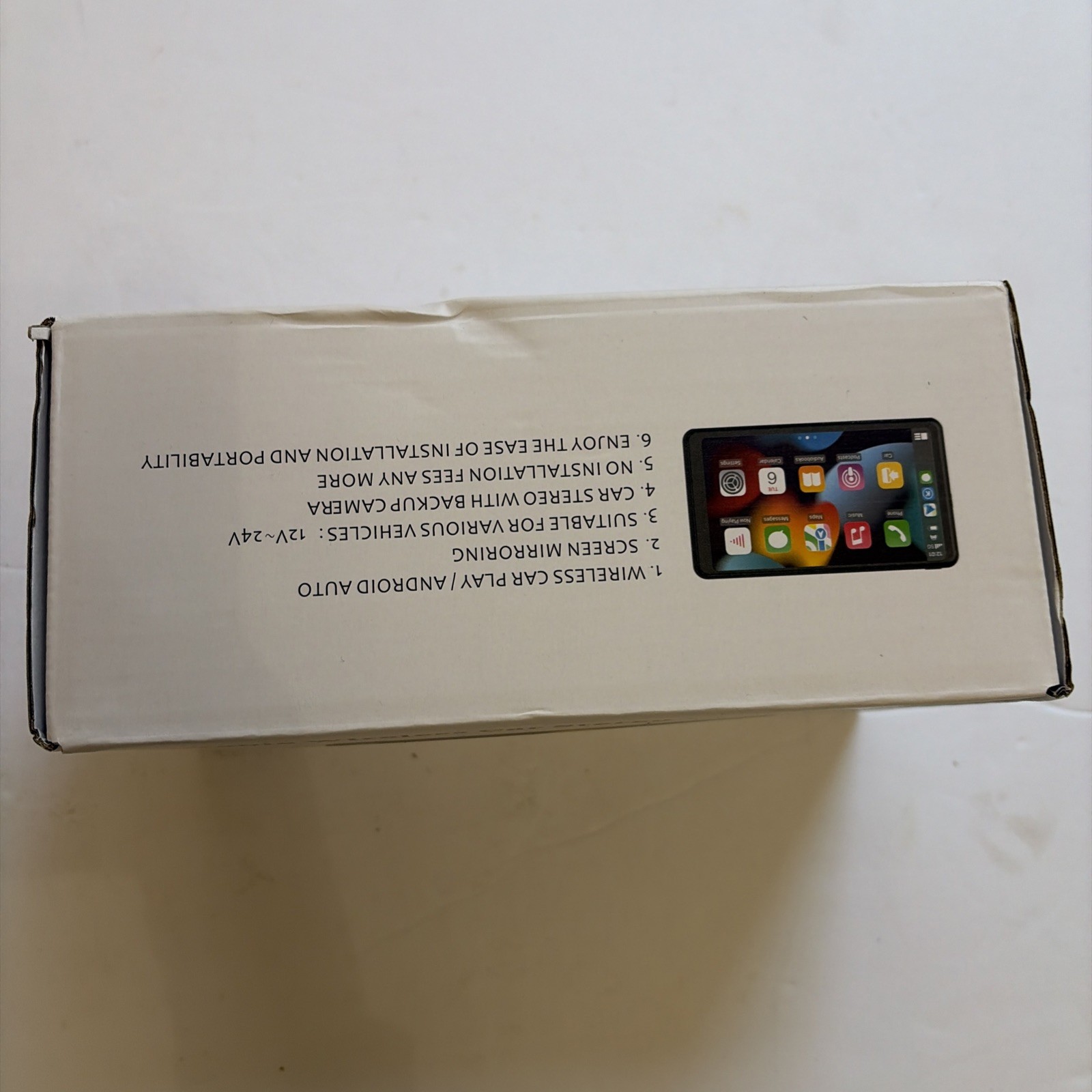 Portable Wireless Car Stereo 7″ Touchscreen Black CarPlay Android
