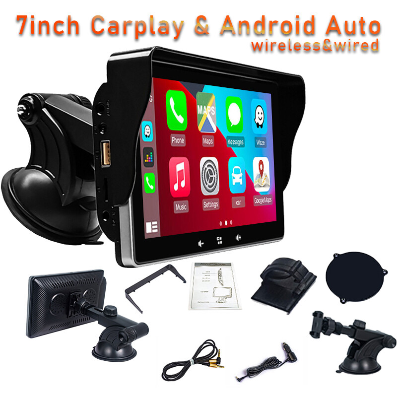 IPS Touchscreen CarPlay Portable Car Radio Stereo Universal 7 inch Android Auto
