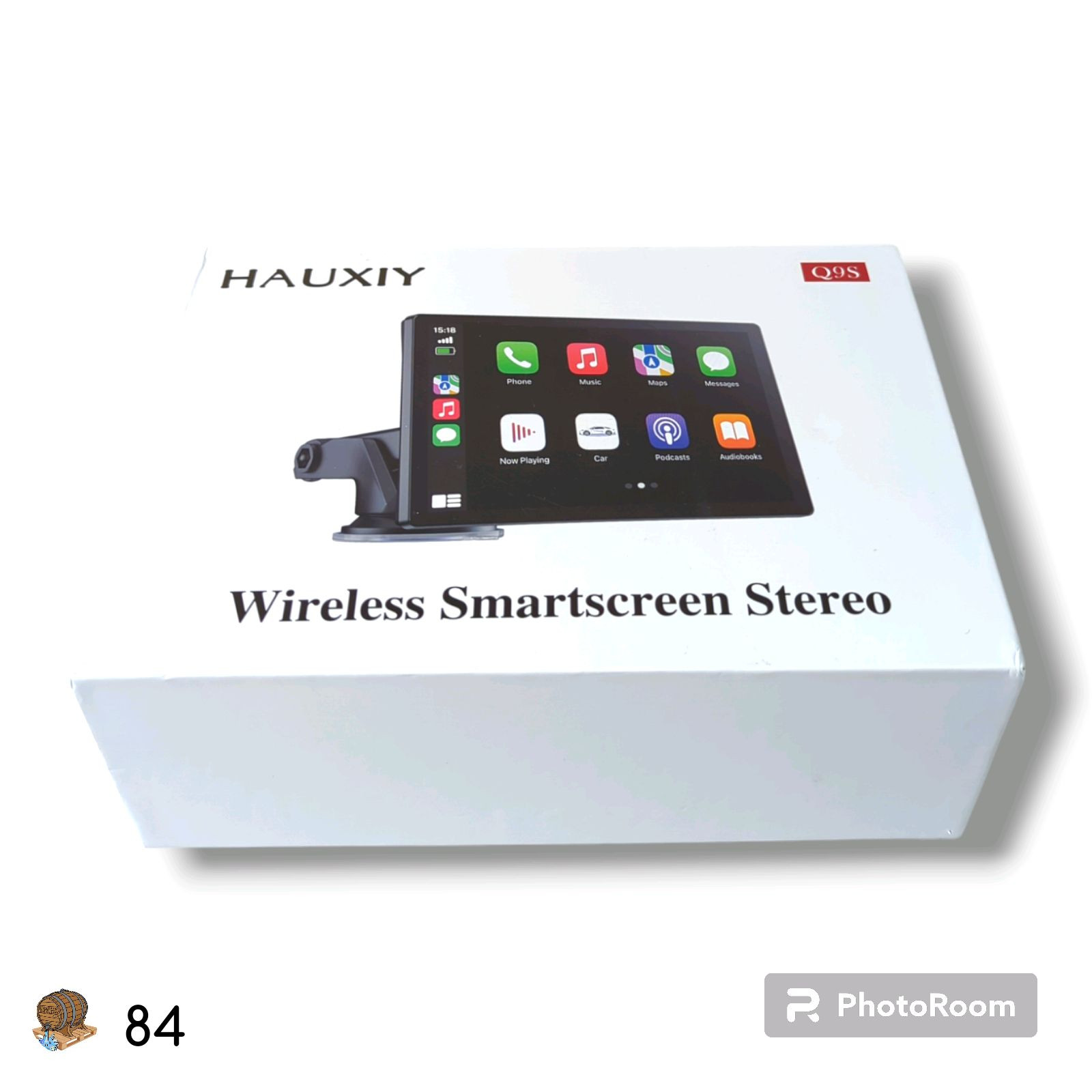 HAUXIY Q9S Dash Mount 9″ Touchscreen Car Stereo with Dual Cameras