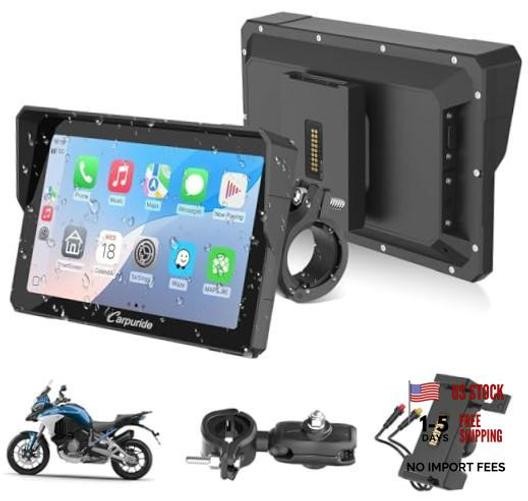 Motorcycle GPS Wireless Carplay/Android Auto, 7″ Waterproof W702S PRO