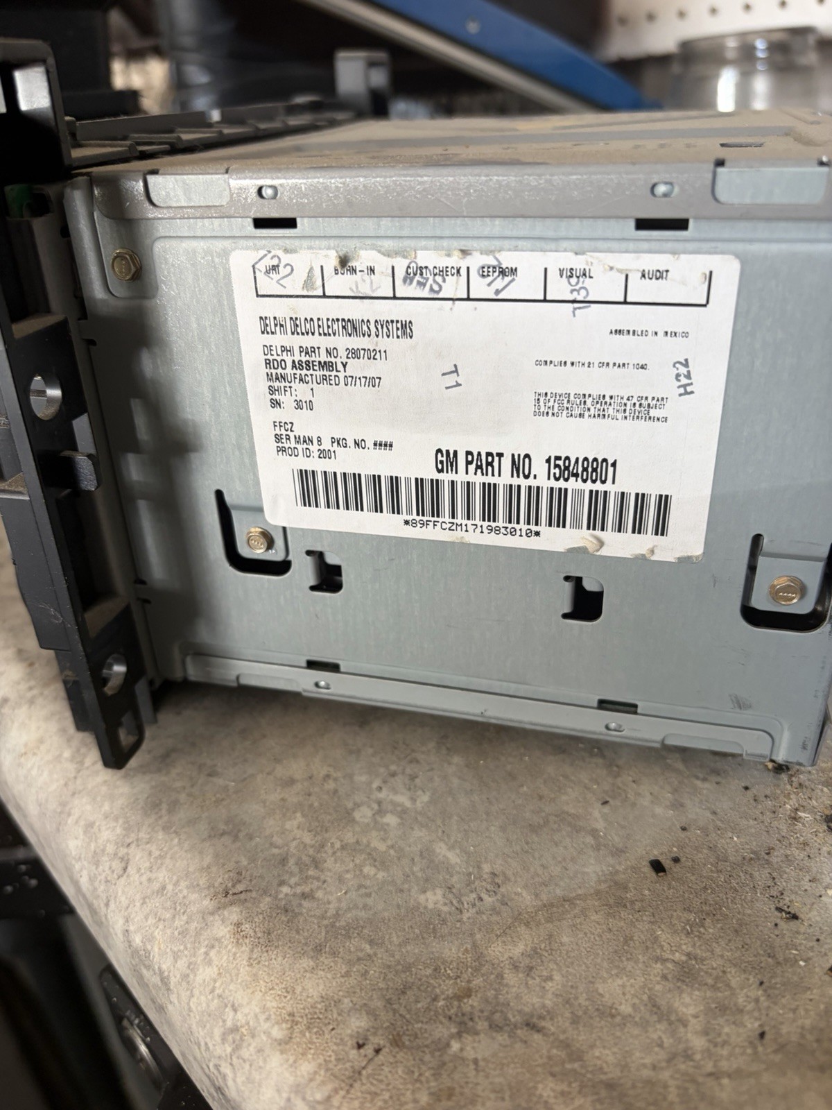 Pontiac G6 OEM Radio CD Player GM 15848801 Delphi 28070211 Tested Works