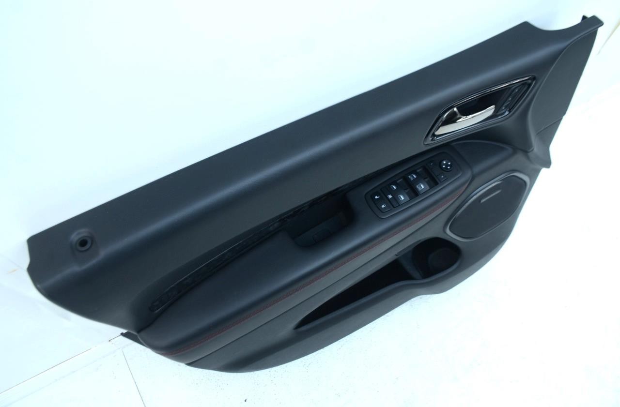 2021 – 2025 DODGE DURANGO RT 392 OEM BLACK LEATHER TRIM DOOR PANELS BLACK CARBON