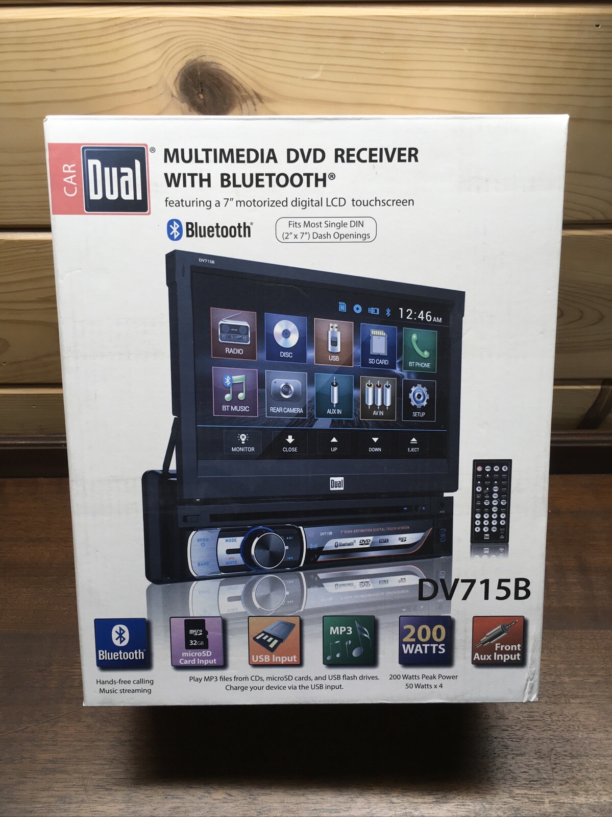 🔥Dual Multimedia DVD Receiver DV715B 7″ Flip Touchscreen W/Bluetooth USB SD