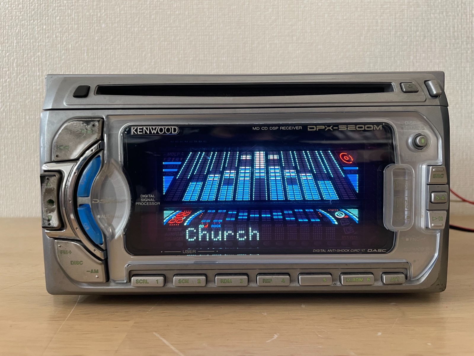 KENWOOD DPX-5200M 2DIN Car Audio CD MD MDLP Player Operation Confirmed Very Good