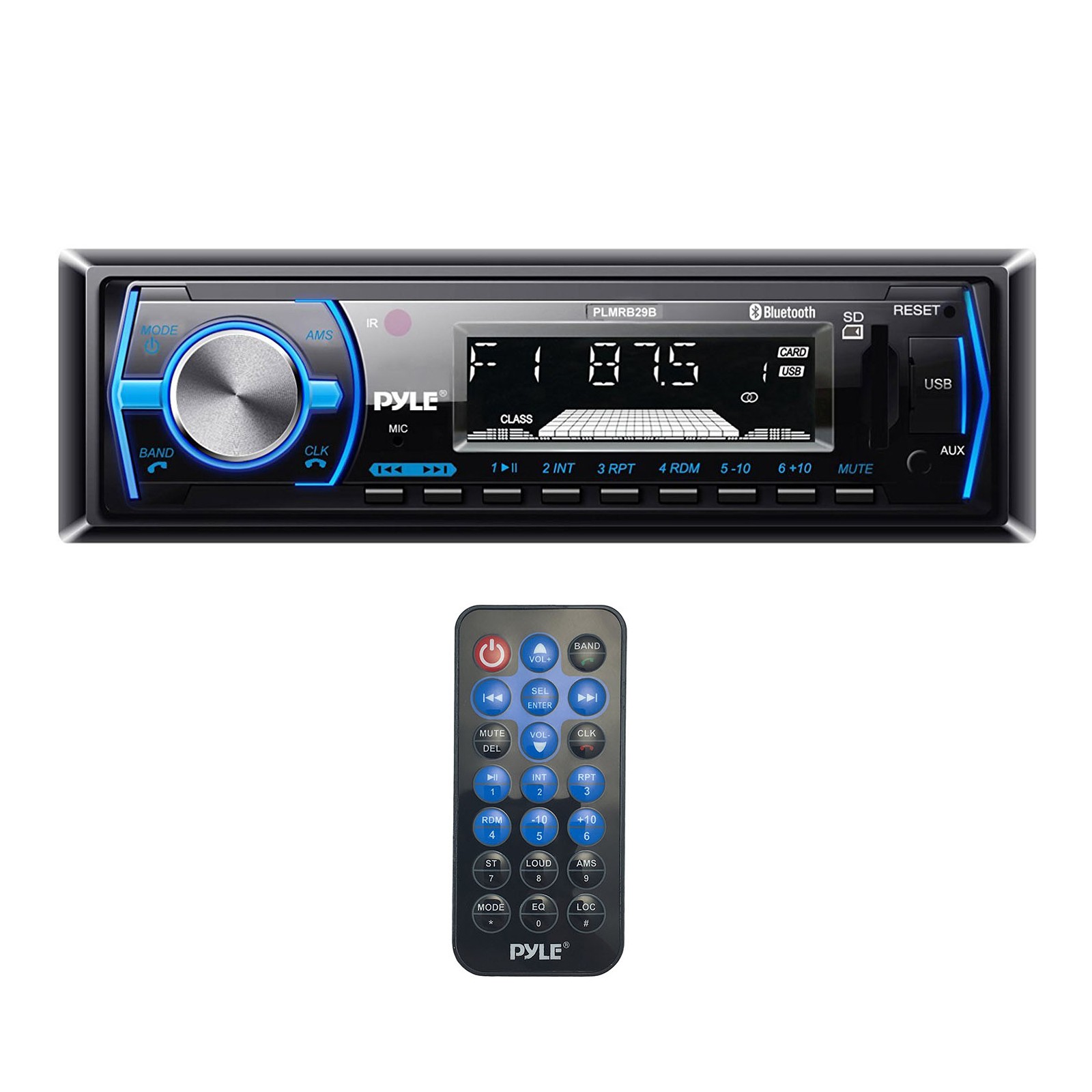 Pyle PLMRB29B Digital Bluetooth Receiver, 6.5″ and 6×9″ Speaker Set, Amplifier
