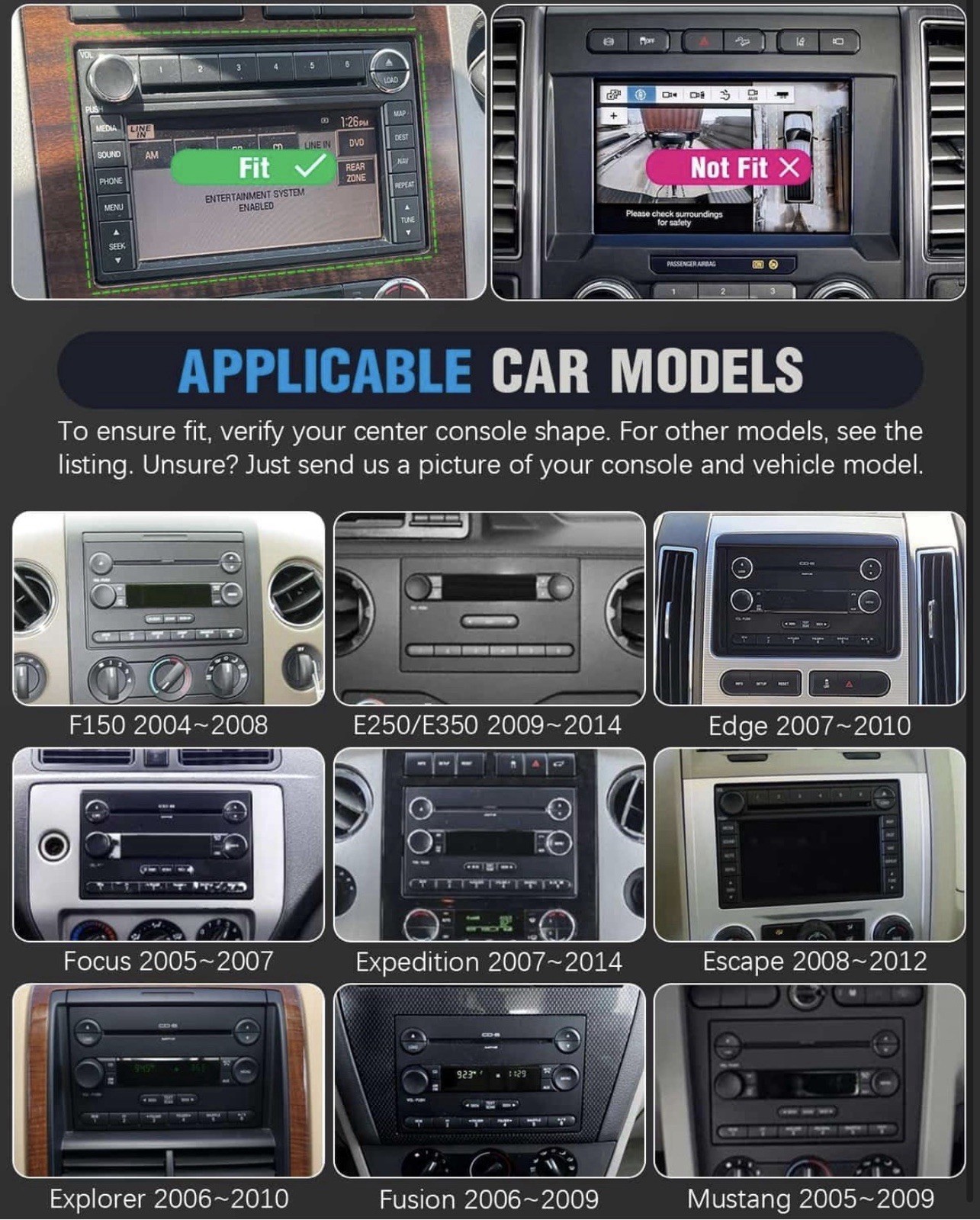 7″ Linux Android Auto Carplay for 2004-2016 Ford F150 Lincoln MKX Mercury +More