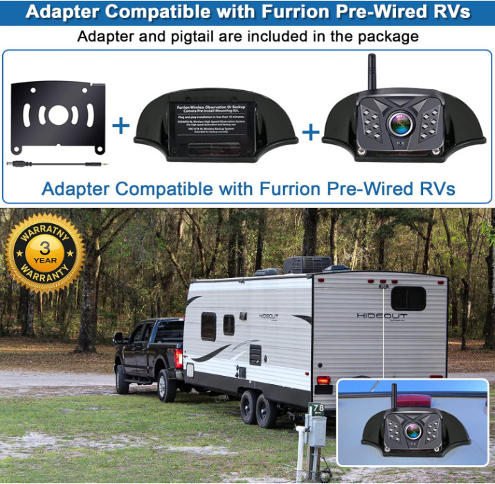 Sistema de Reversa RV HD1080P con 4 Canales y Monitor Táctil 7”. Nuevo