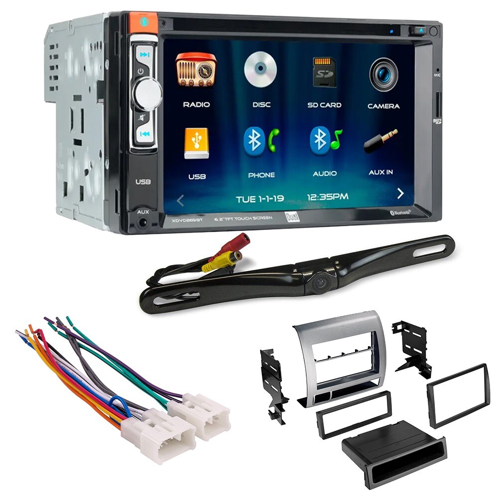 For 2005-2011 Toyota Tacoma Truck XDVD269BT CD Car Stereo DIN Dash Kit + Cam
