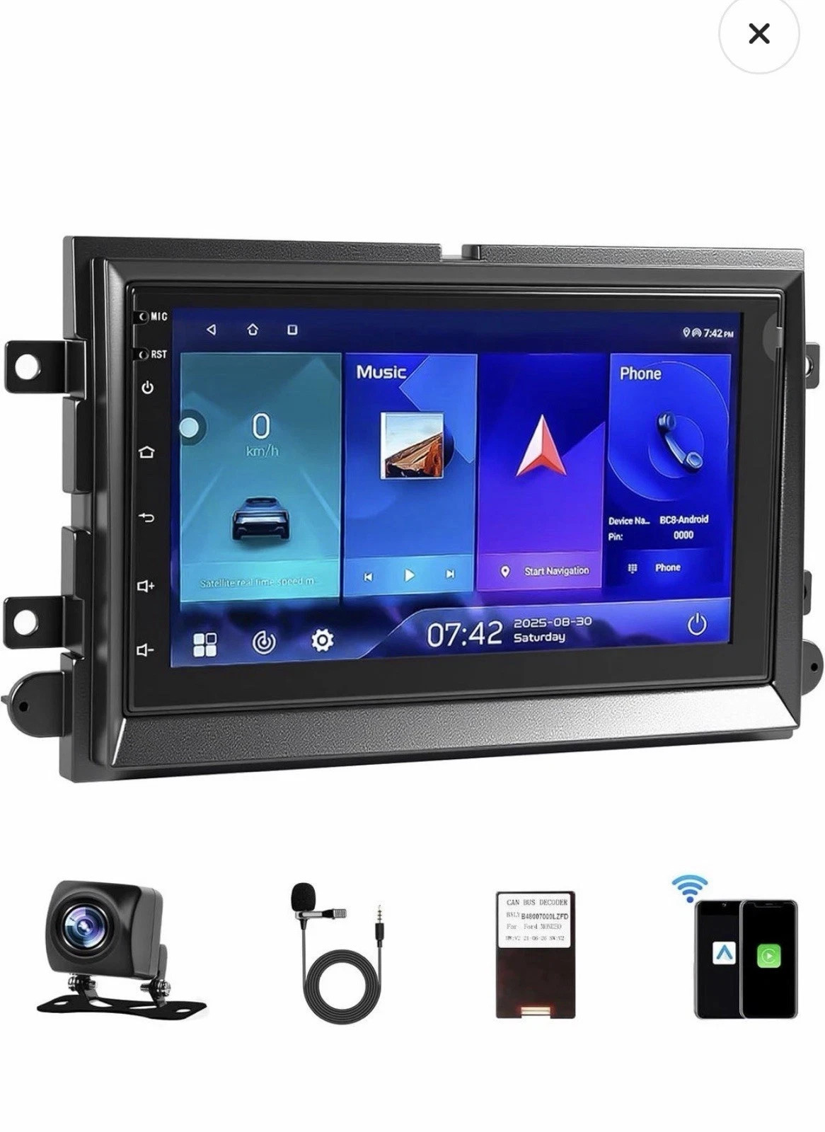 Hasenda 64G Upgrade Car Radio Stereo Ford F250/F350/F450/F550 Carplay 2013-2016