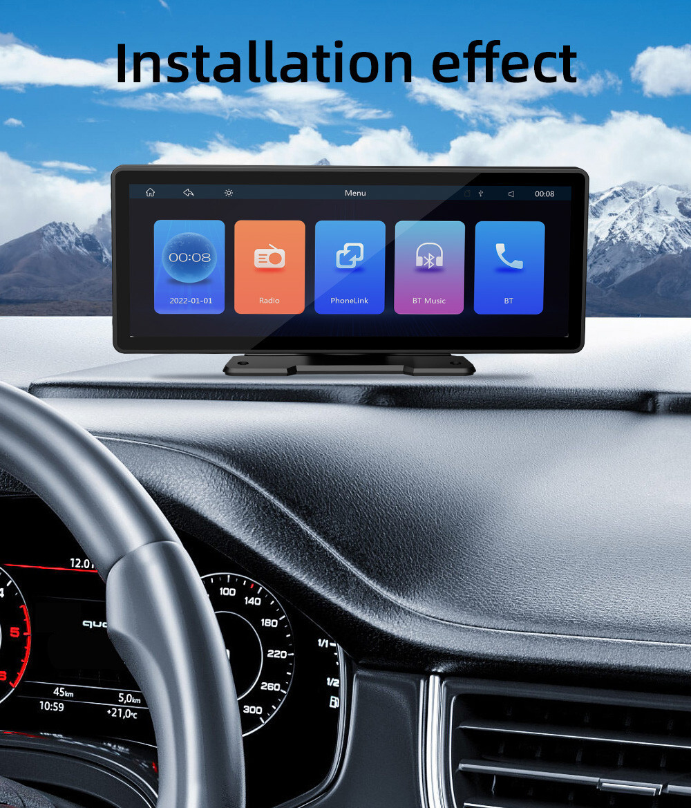 Portable Car Player Stereo Radio Touch Screen Wireless CarPlay Android Bluetooth