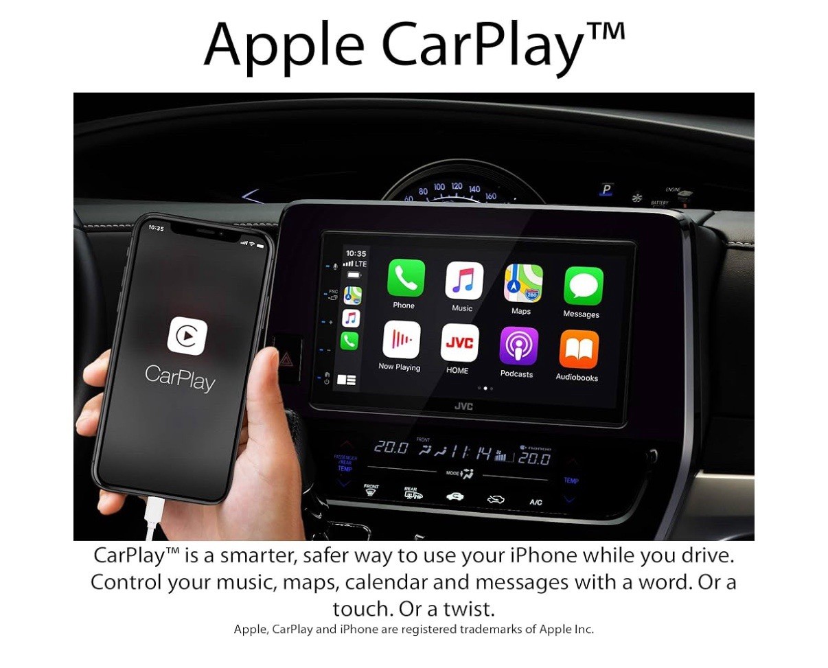 JVC KW-M560BT 6.8″ Touchscreen Multimedia Player w/Apple CarPlay Android Auto