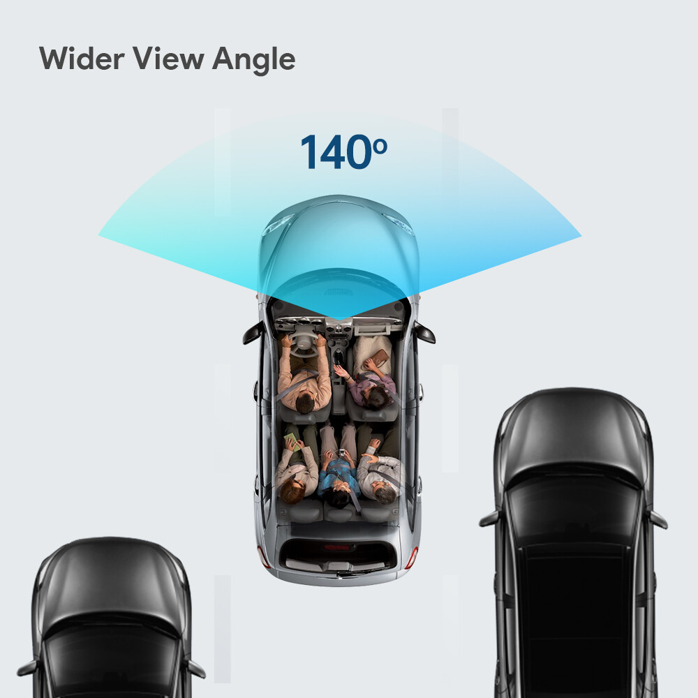 HD 140° Wide View Car WiFi DVR Dash Recorder CAM Rearview Camera 2K Video Play