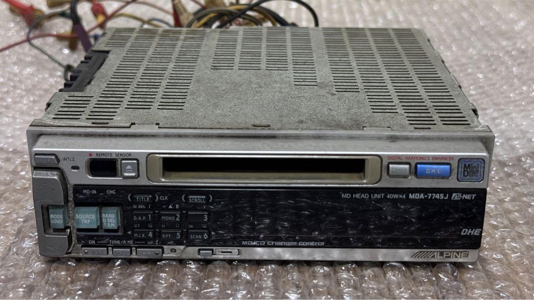 Alpine MDA-7745J Audio Car Stereo Mini Disc CD Player Vintage