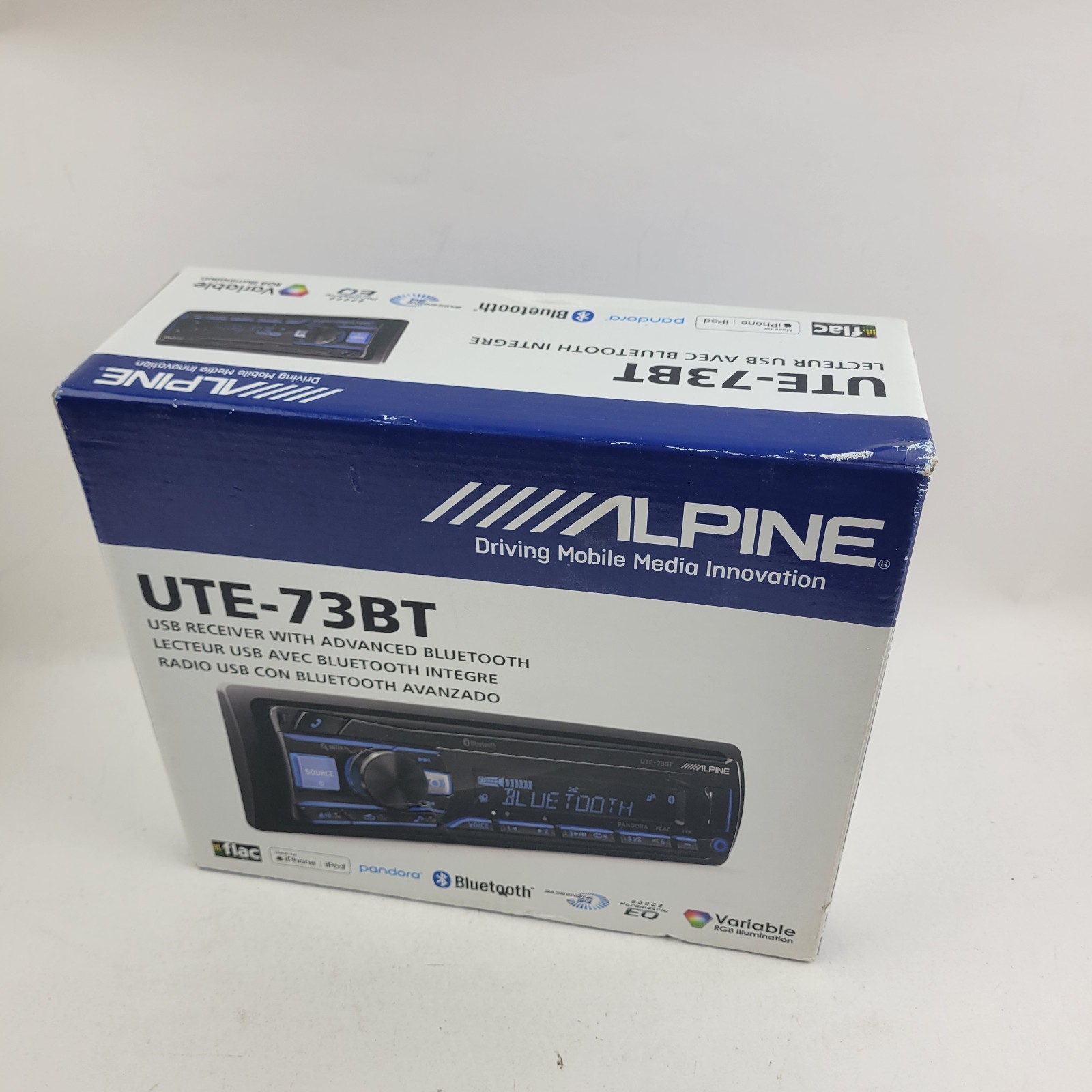 Alpine UTE-73BT Mech-less Digital Media Receiver with BT Wireless Technology New