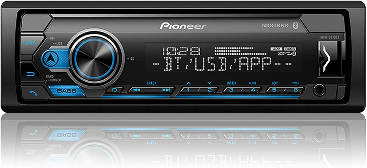 Pioneer MVH-S3166BT Bluetooth Media iPhone Android Pandora USB Aux & 4 Speakers