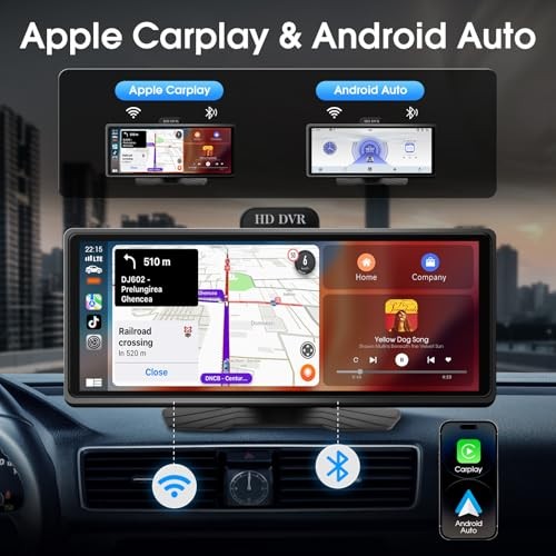 Wireless Carplay Screen for Car, 10.26″ Portable Car Radio with 10.26 inch