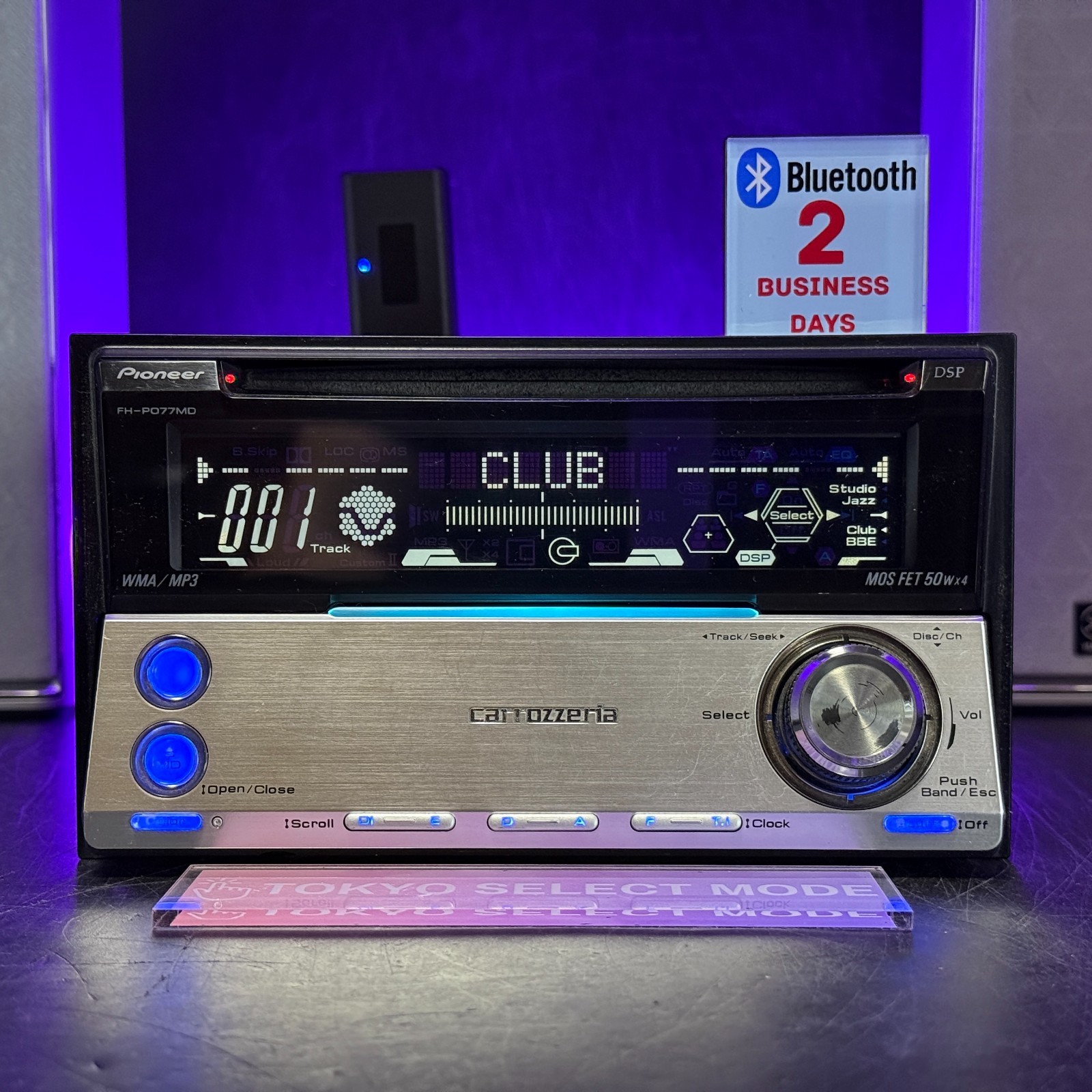 Pioneer Carrozzeria FH-P077MD 2DIN Car Audio CD MD Player Added BT JDM In Stock