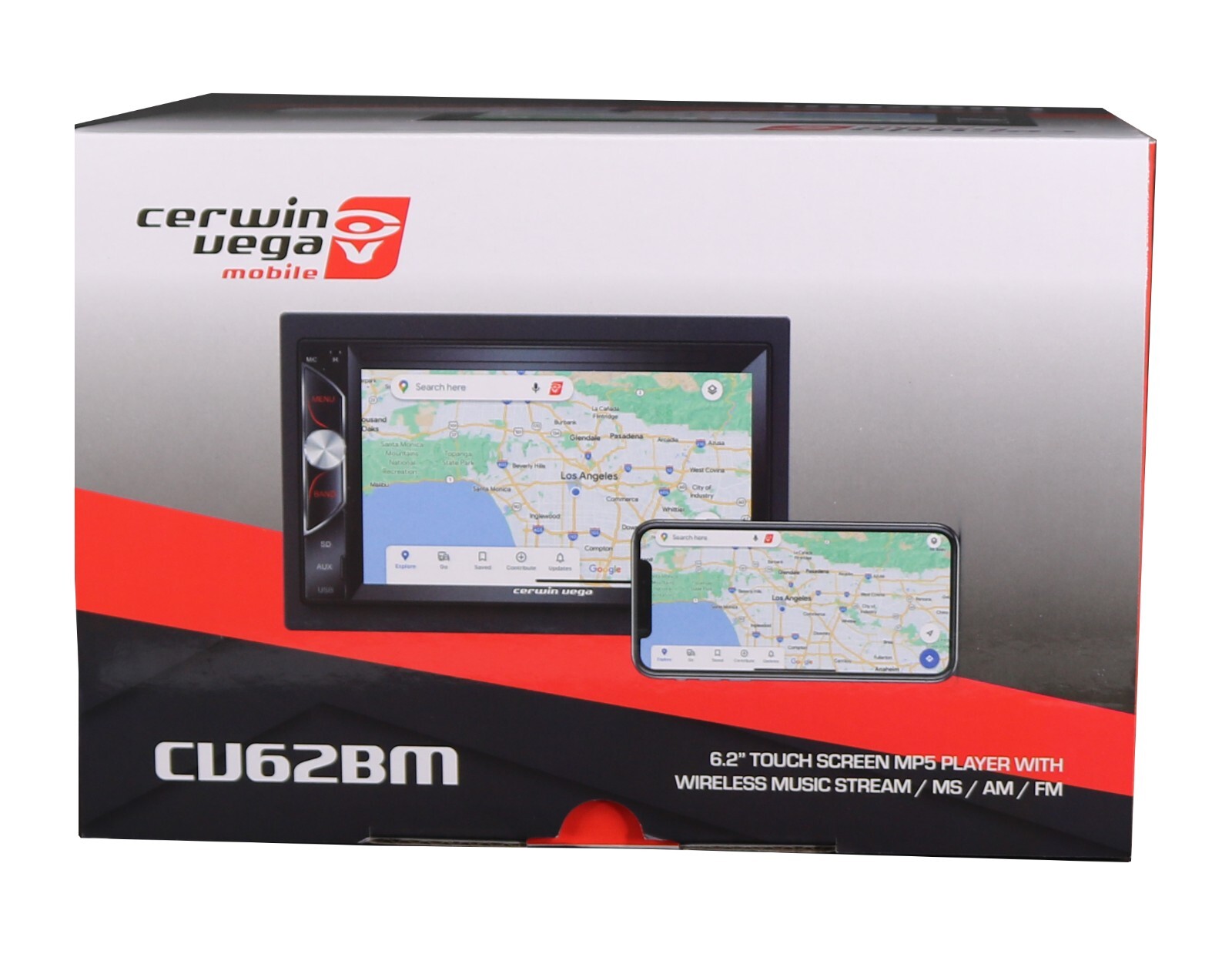 NEW Cerwin Vega 6.2″ CarPlay & Android Touchscreen MP5 w/ Wireless Music Stream