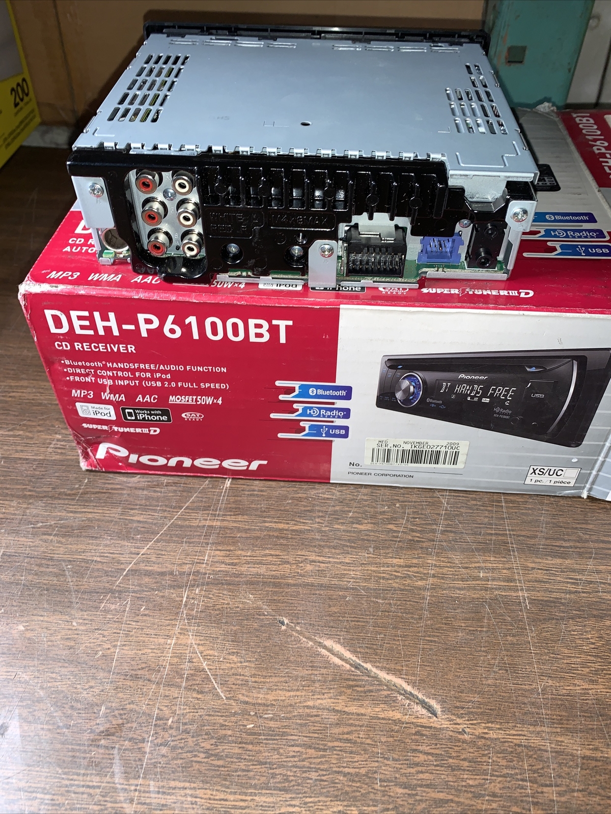 PIONEER DEH-P6100BT CAR CD PLAYER **FACE DOSE NO TURN ON/ MISSING KNOB