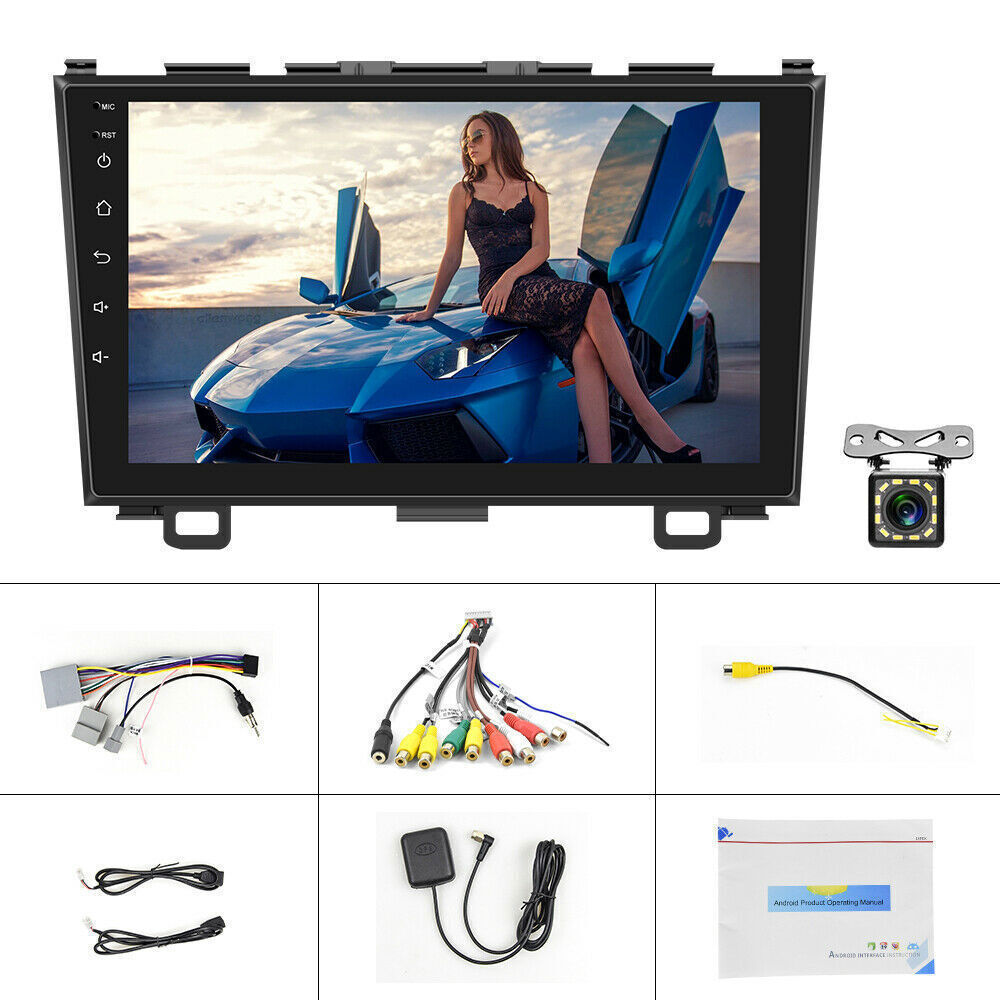 For Honda CRV 2007-2011 Wireless Carplay Car Stereo Radio Navi WiFi BT GPS +Cam